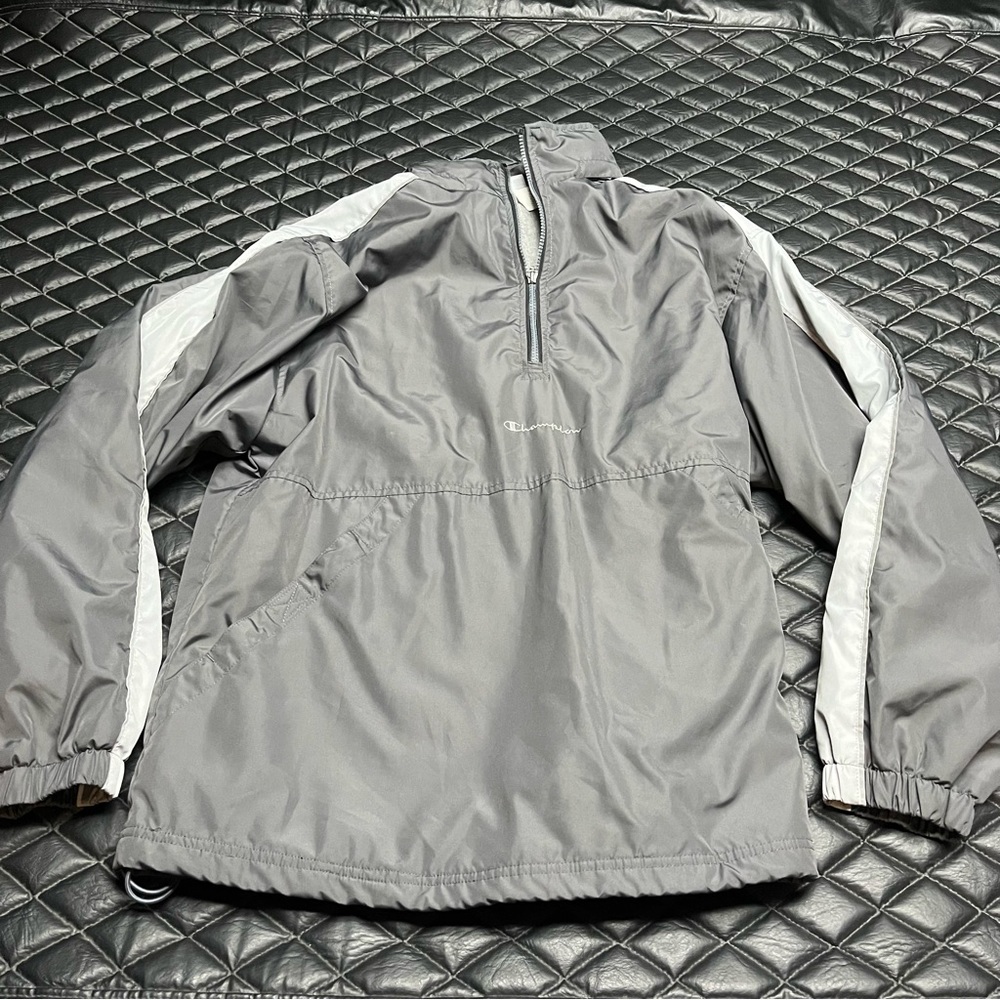 Vintage Champion Quarter Zip Puller Over Fleece Lined Size Large